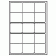 435 - Label Size 64mm x 54mm - 15 labels per sheet